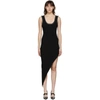 ALEXANDER WANG BLACK ASYMMETRICAL CHAIN DRESS