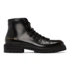 COMMON PROJECTS BLACK LEATHER HIKING BOOTS