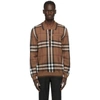 BURBERRY BURBERRY BROWN INTARSIA CHECK POLO