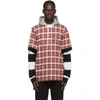BURBERRY BLACK & RED CHECK RECONSTRUCTED RUGBY SHIRT