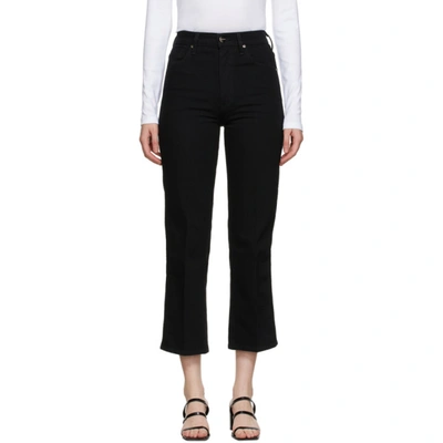 Goldsign Black 'the Cropped A' Jeans In Pressed Blk