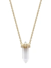 Nialaya Jewelry Quartz Pendant Chain Necklace In White
