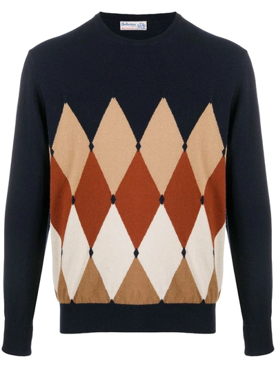 BALLANTYNE DIAMOND PULLOVER CASHMERE JUMPER