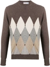 BALLANTYNE DIAMOND PULLOVER CASHMERE JUMPER