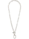 Rabanne Silver Toggle Chain Pendant Necklace In Silver