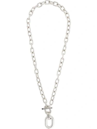 Paco Rabanne Toggle Chain Pendant Necklace In Silver