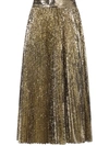 DOLCE & GABBANA SEQUIN PLEATED SKIRT