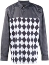 COMME DES GARÇONS HOMME DEUX MIX-PRINT PANELLED SHIRT