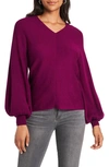 1.STATE RIBBED BALLOON SLEEVE COTTON BLEND SWEATER,8150210