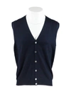 BARBA V-NECK VEST IN BLUE