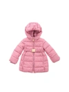 MONNALISA SPOTTED PUFFER JACKET IN PINK