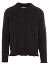 MAISON MARGIELA CONTRASTING INLAY SWEATER IN GREY
