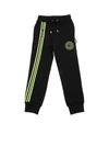 GCDS YELLOW DETAILS TRACKSUIT PANTS IN BLACK