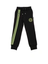 Gcds Yellow Details Tracksuit Pants In Black In Black