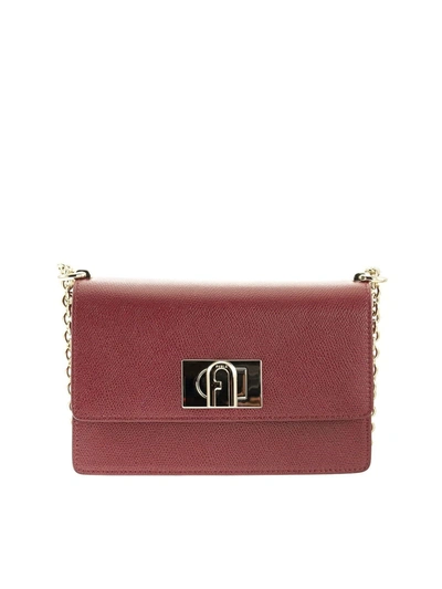 Furla 1927 Small Leather Satchel Bag In Red