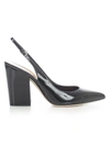 SERGIO ROSSI SERGIO ROSSI BLOCK HEEL SLINGBACK PUMPS