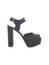 SERGIO ROSSI SERGIO ROSSI SQUARE TOE PLATFORM SANDALS