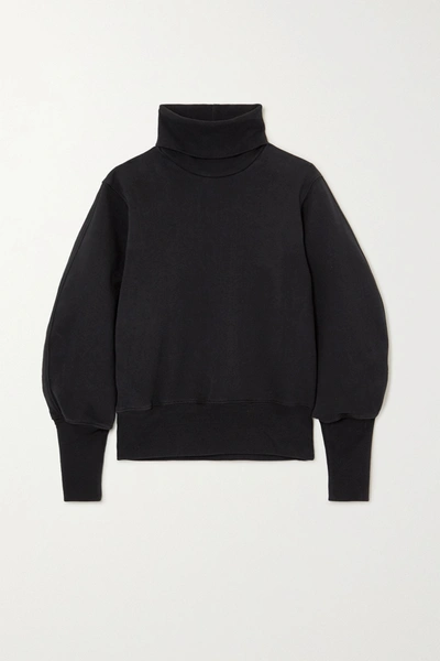 Agolde Turtleneck Sweatshirt With Extended Cuffs In Black
