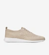 Cole Haan Women's 2.zerogrand Wingtip Oxford In Rye Stitchlite-optic White