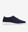 Cole Haan Zerogrand Stitchlite Oxford In Marine Blue Stitchlite-white