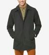 Cole Haan Men's Button-front Water Resistant Rain Coat In Black