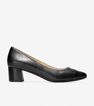COLE HAAN COLE HAAN WOMEN'S GO-TO BLOCK HEEL PUMP - BLACK SIZE 9.5 WATERPROOF,W16074