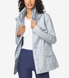 Cole Haan Packable Hooded Anorak Raincoat In Mist