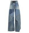 TOM FORD PATCHWORK HIGH-RISE WIDE-LEG JEANS,P00512502