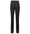 ALEXANDER MCQUEEN HIGH-RISE STRAIGHT WOOL-BLEND trousers,P00524153