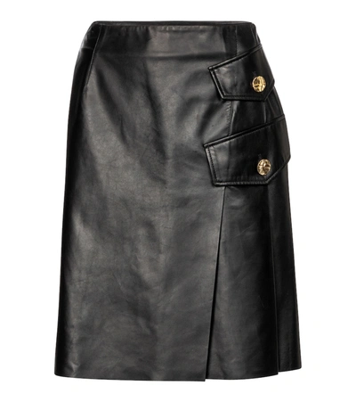 Proenza Schouler Pleated Leather Skirt In /black