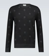 Alexander Mcqueen Skull-print Wool Jumper In Black