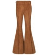KHAITE CHARLES SUEDE FLARED trousers,P00527507