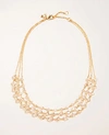 ANN TAYLOR TRIPLE STRAND BEADED NECKLACE,524280