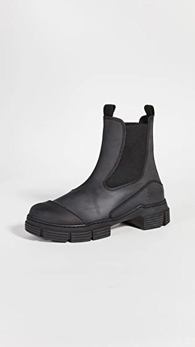 Ganni Recycled Rubber Boots In Black