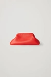 Cos Classic Leather Clutch Bag In Red