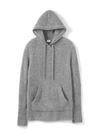 ST JOHN CASHMERE KNIT PULLOVER W/ DRAWCORD HOOD & POCKET
