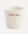 ANNA + NINA I LOVE YOU CERAMIC ESPRESSO CUP,000649328