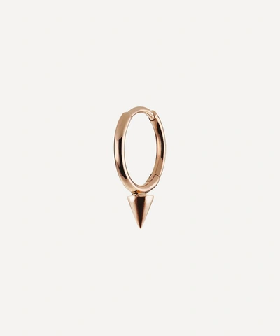 Maria Tash 8mm Single Short Spike Non-rotating Hoop Earring In Rose Gold