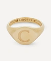 Liberty 9ct Gold Initial  Signet Ring In Gold