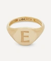 Liberty 9ct Gold Initial  Signet Ring In Gold