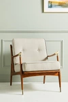 Anthropologie Linen Haverhill Chair In Brown