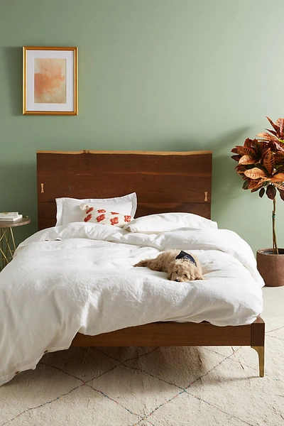 Anthropologie Prana Live-edge Bed By  In Brown Size Qn Top/bed