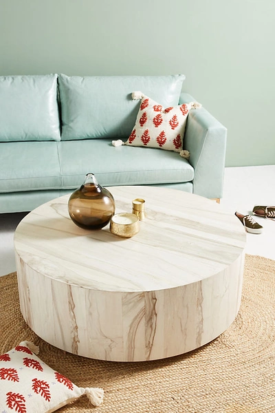 Taracea Swirled Drum Coffee Table