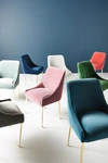 Anthropologie Velvet Elowen Chair In Blue