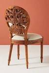 ANTHROPOLOGIE HANDCARVED PEACOCK DINING CHAIR,51731735