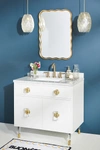 Tracey Boyd Lacquered Regency Single Bathroom Vanity In Gold