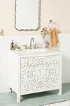 ANTHROPOLOGIE HANDCARVED LOMBOK SINGLE BATHROOM VANITY,52012291