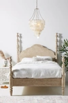 ANTHROPOLOGIE ROSALIE FOUR-POSTER BED BY ANTHROPOLOGIE IN GREY SIZE Q TOP/BED,54286000