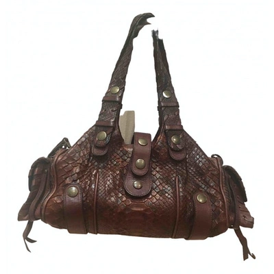 Pre-owned Chloé Silverado Brown Python Handbag