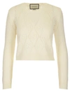 GUCCI GUCCI WOMEN'S WHITE SWEATER,642115XKBL79200 S